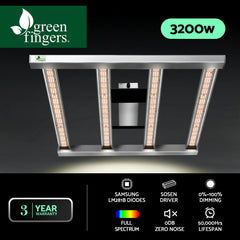 Green Fingers Max 3200W Grow Light LED Full Spectrum Indoor Plant All Stage Growth
