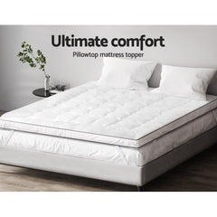 Giselle Bedding Mattress Topper Pillowtop Toppers Mattress Protector Single