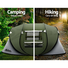 Weisshorn Instant Up Camping Tent 4-5 Person Pop up Tents Family Hiking Beach Dome