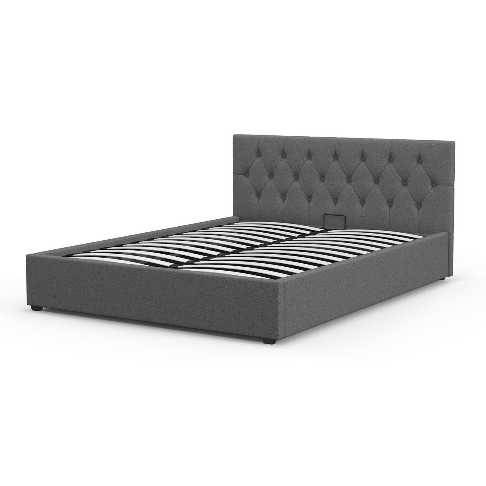 Milano Capri Luxury Gas Lift Bed With Headboard (Model 3) - Grey  No.28 - King-1919280825724178432