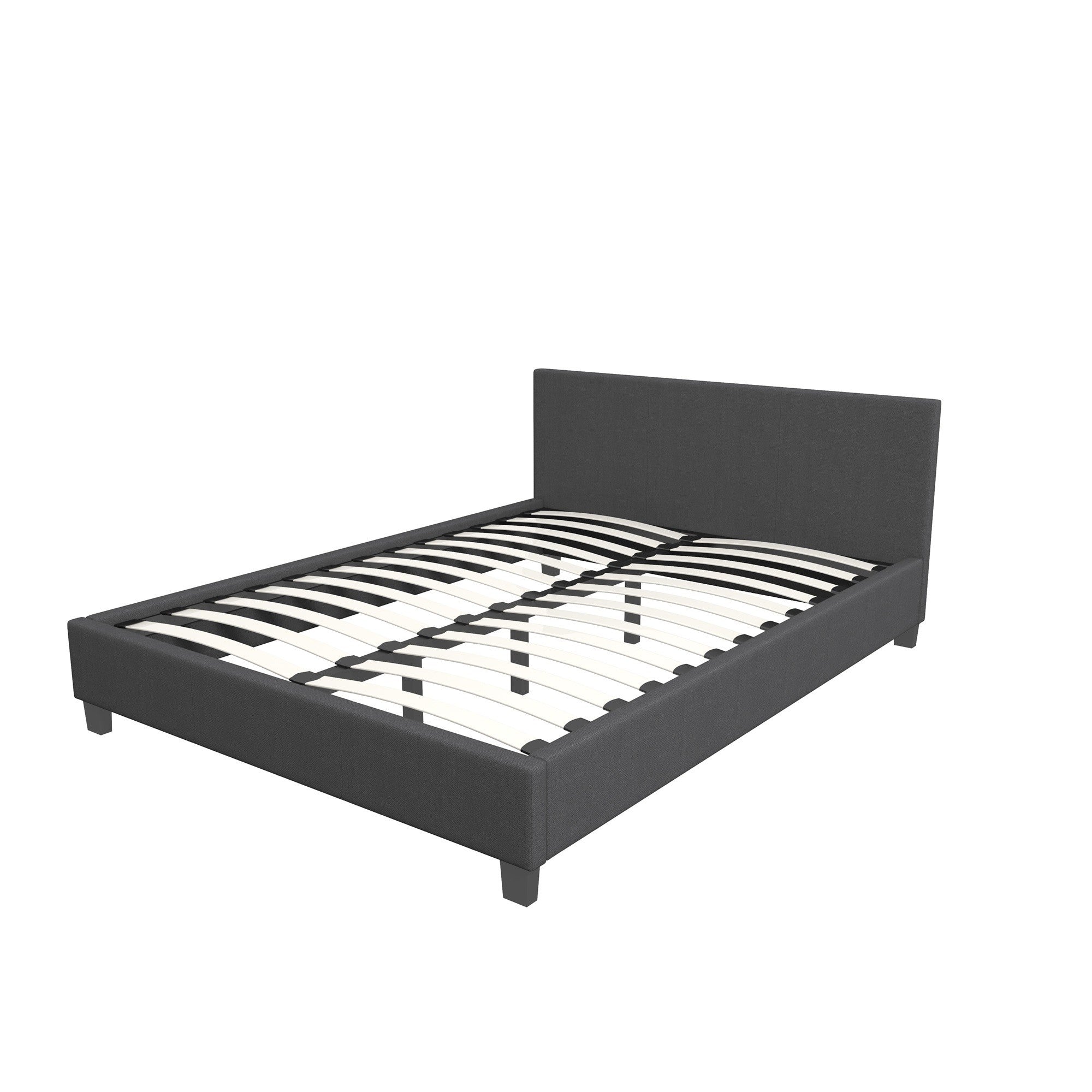 Milano Sienna Luxury Bed with Headboard (Model 2) - Charcoal No.35 - King Single-1927503918309445638