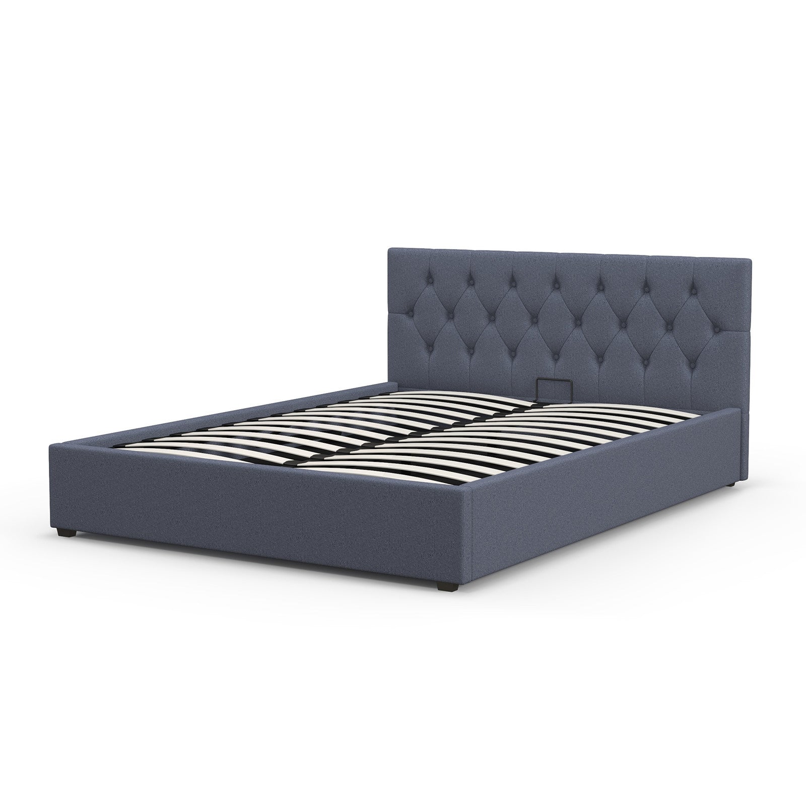 Milano Capri Luxury Gas Lift Bed With Headboard (Model 3) - Charcoal No.35 - King Single-1927503918481412096