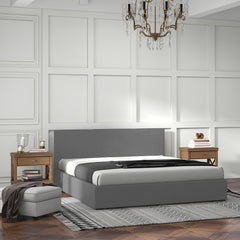 Milano Sienna Luxury Bed with Headboard (Model 2) - Grey No.28 - Single-1927503919358021634