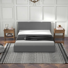 Milano Sienna Luxury Bed with Headboard (Model 2) - Grey No.28 - Single-1927503919358021635