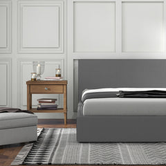 Milano Sienna Luxury Bed with Headboard (Model 2) - Grey No.28 - Single-1927503919358021636