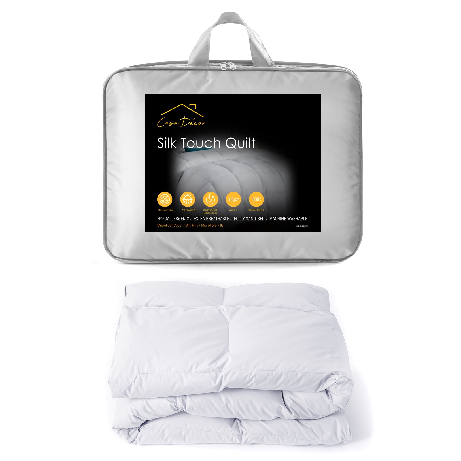 Casa Decor 360GSM Silk Touch Quilt - Single-1927503874877427715