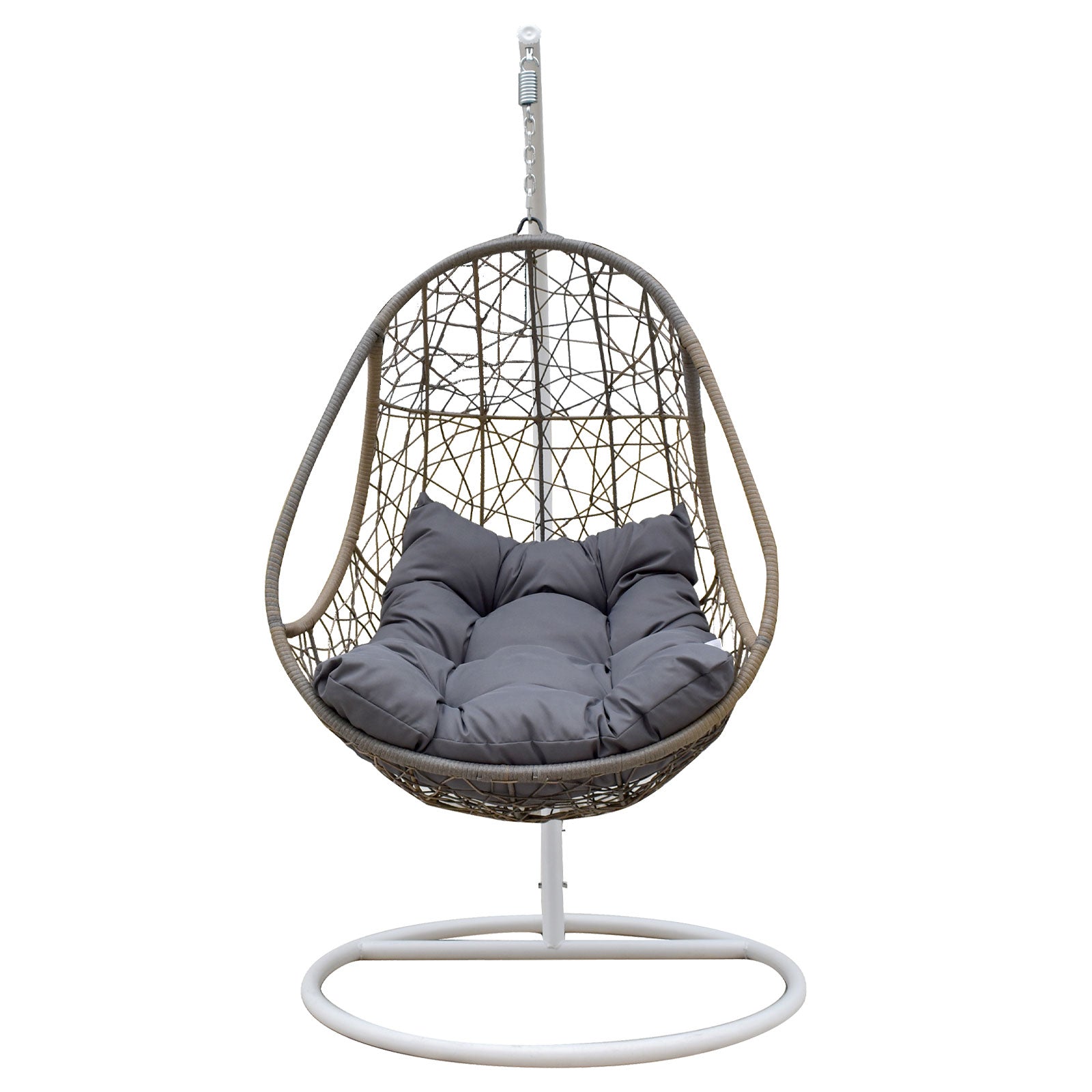 Arcadia Furniture Rocking Egg Chair - Oatmeal and Grey-1927503927843098627