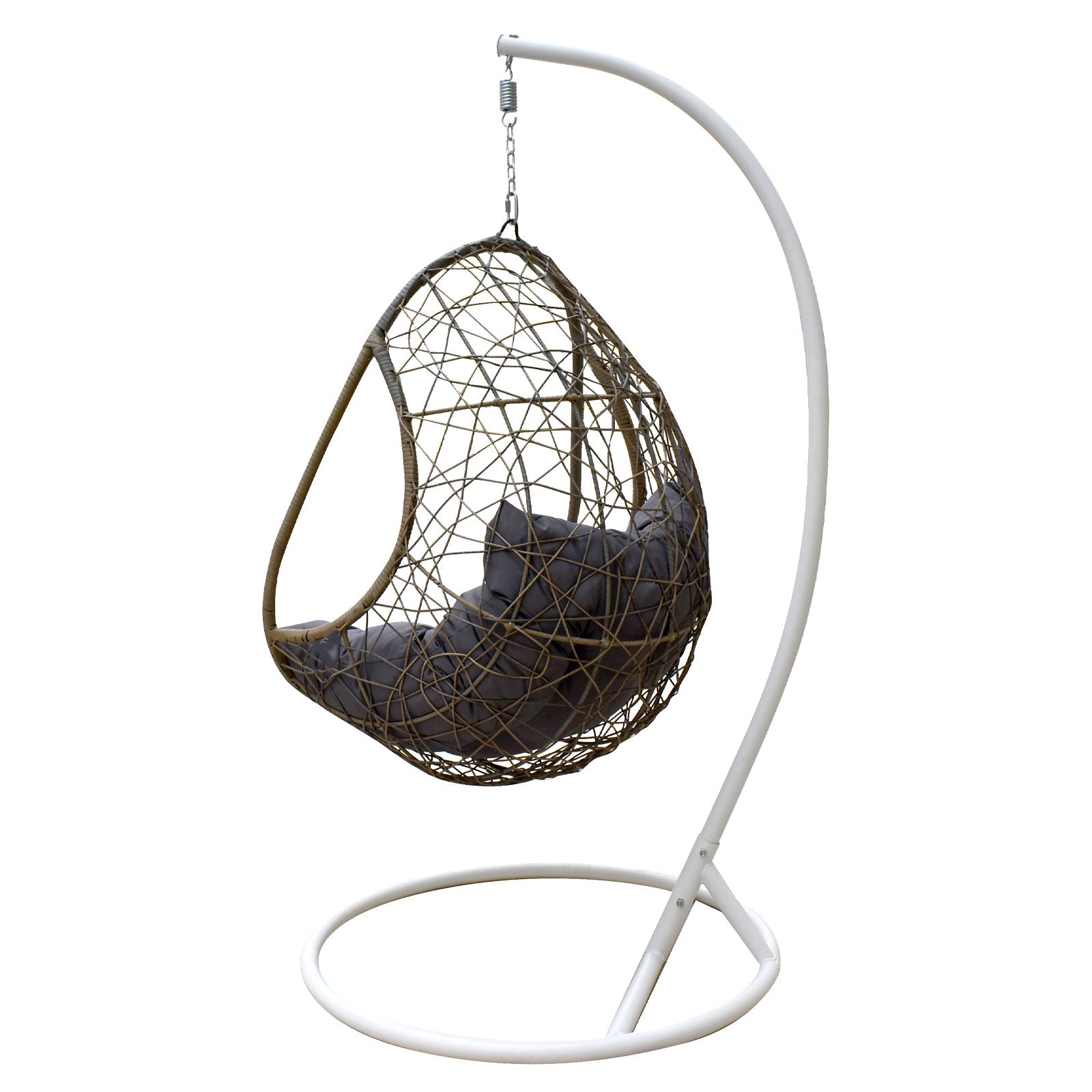 Arcadia Furniture Rocking Egg Chair - Oatmeal and Grey-1927503927843098628