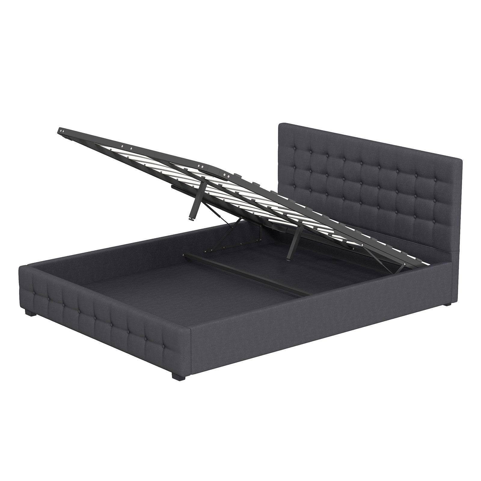 Milano Decor Eden Gas Lift Bed - Dark Grey - Queen-1924671868619591680