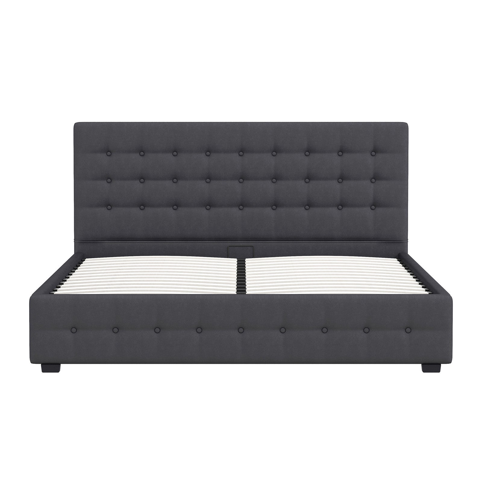 Milano Decor Eden Gas Lift Bed - Dark Grey - King-1924671868758003718