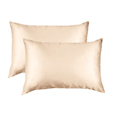 SILK PILLOW CASE TWIN PACK - SIZE: 51X76CM - Champagne Pink-1927503852970577924
