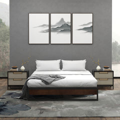 Sorrento Metal and Wood bed base - Single-1927503923795595266