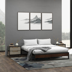 Sorrento Metal and Wood bed base - Single-1927503923795595268