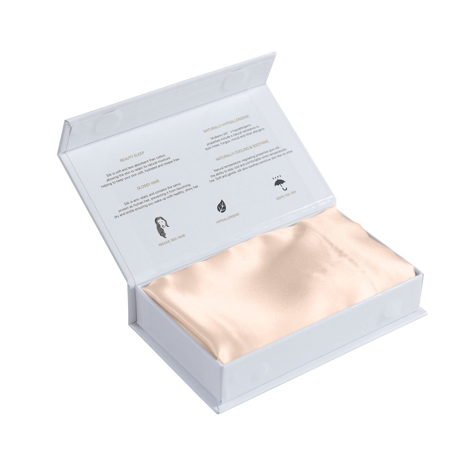 Pure Silk Pillow Case by Royal Comfort (Single Pack) - Champagne Pink-1927503853729746949