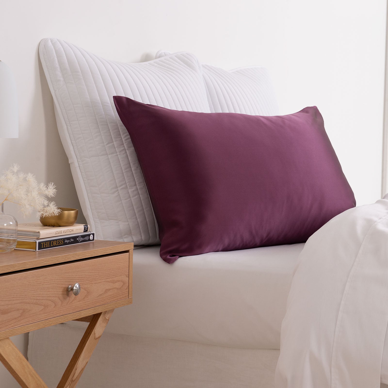 Pure Silk Pillow Case by Royal Comfort (Single Pack) - Malaga Wine-1927503854082068480