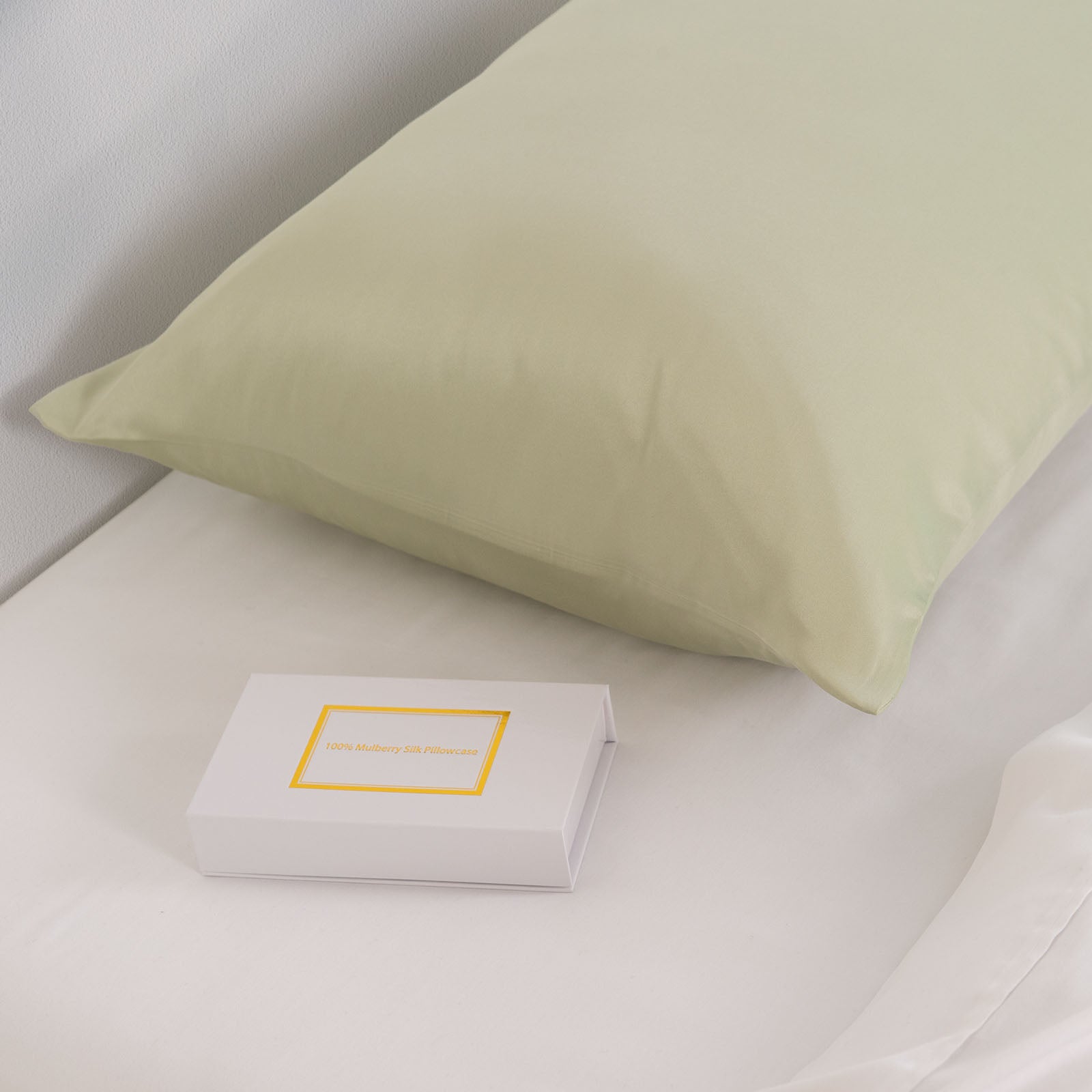 Pure Silk Pillow Case by Royal Comfort (Single Pack) - Sage-1927503854245646338