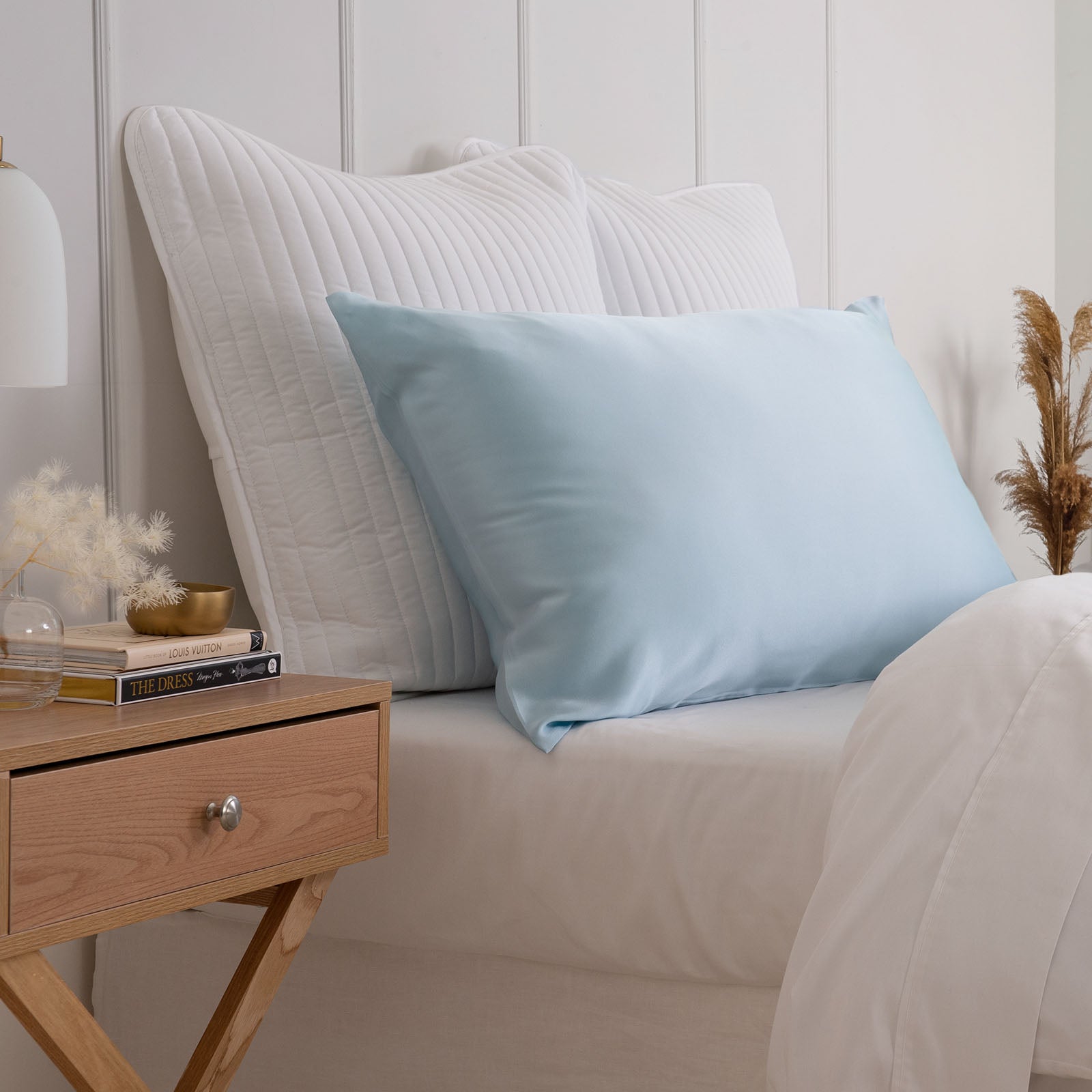 Pure Silk Pillow Case by Royal Comfort (Single Pack) - Soft Blue-1927503854417612800