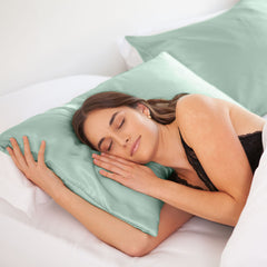 MULBERRY SILK PILLOW CASE TWIN PACK - SIZE: 51X76CM - MINT-1927503851078946818