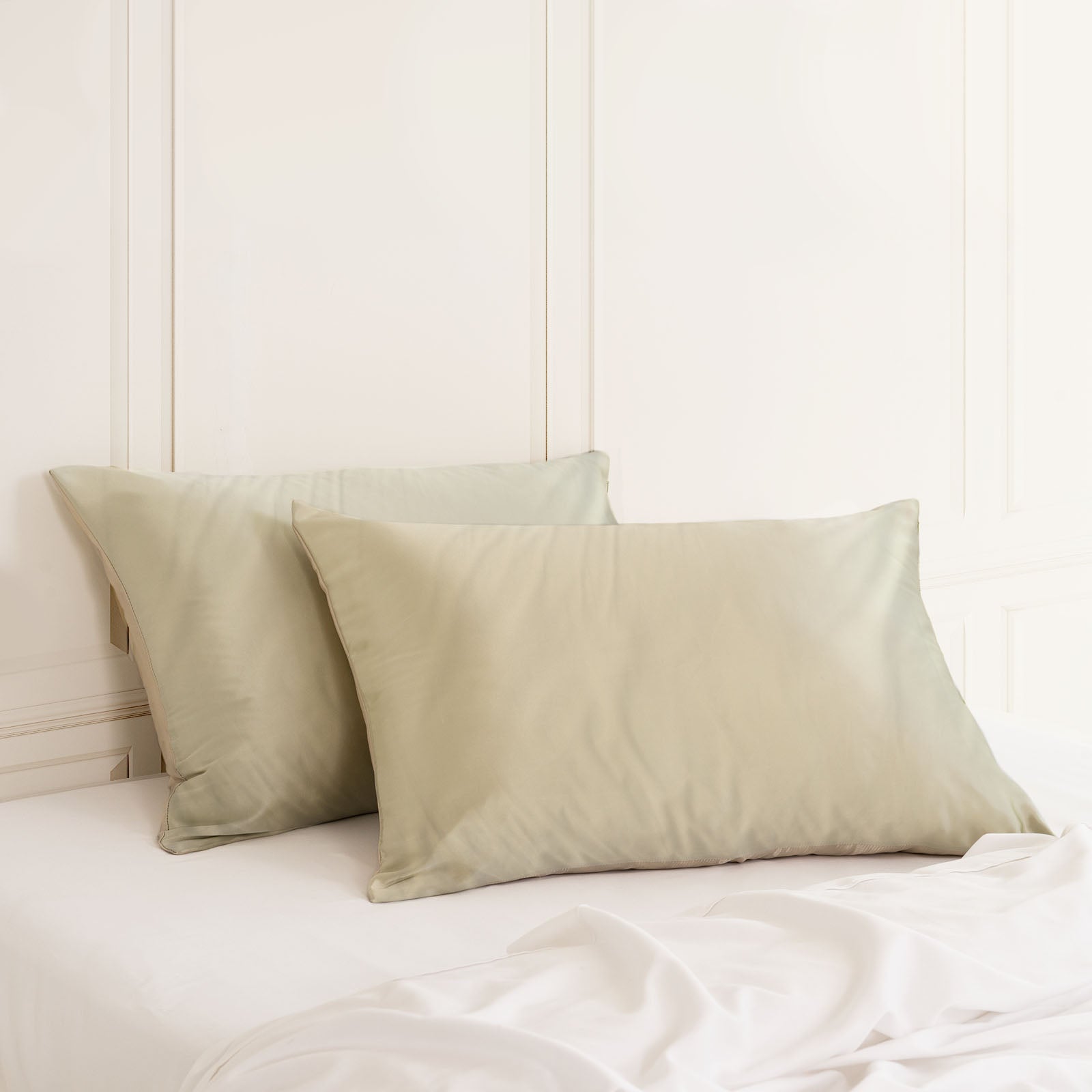 MULBERRY SILK PILLOW CASE TWIN PACK - SIZE: 51X76CM - CHAMPAGNE-1927503851527737348
