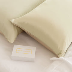 MULBERRY SILK PILLOW CASE TWIN PACK - SIZE: 51X76CM - CHAMPAGNE-1927503851527737347