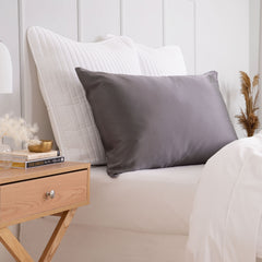 Pure Silk Pillow Case by Royal Comfort-Charcoal-1927503851905224705