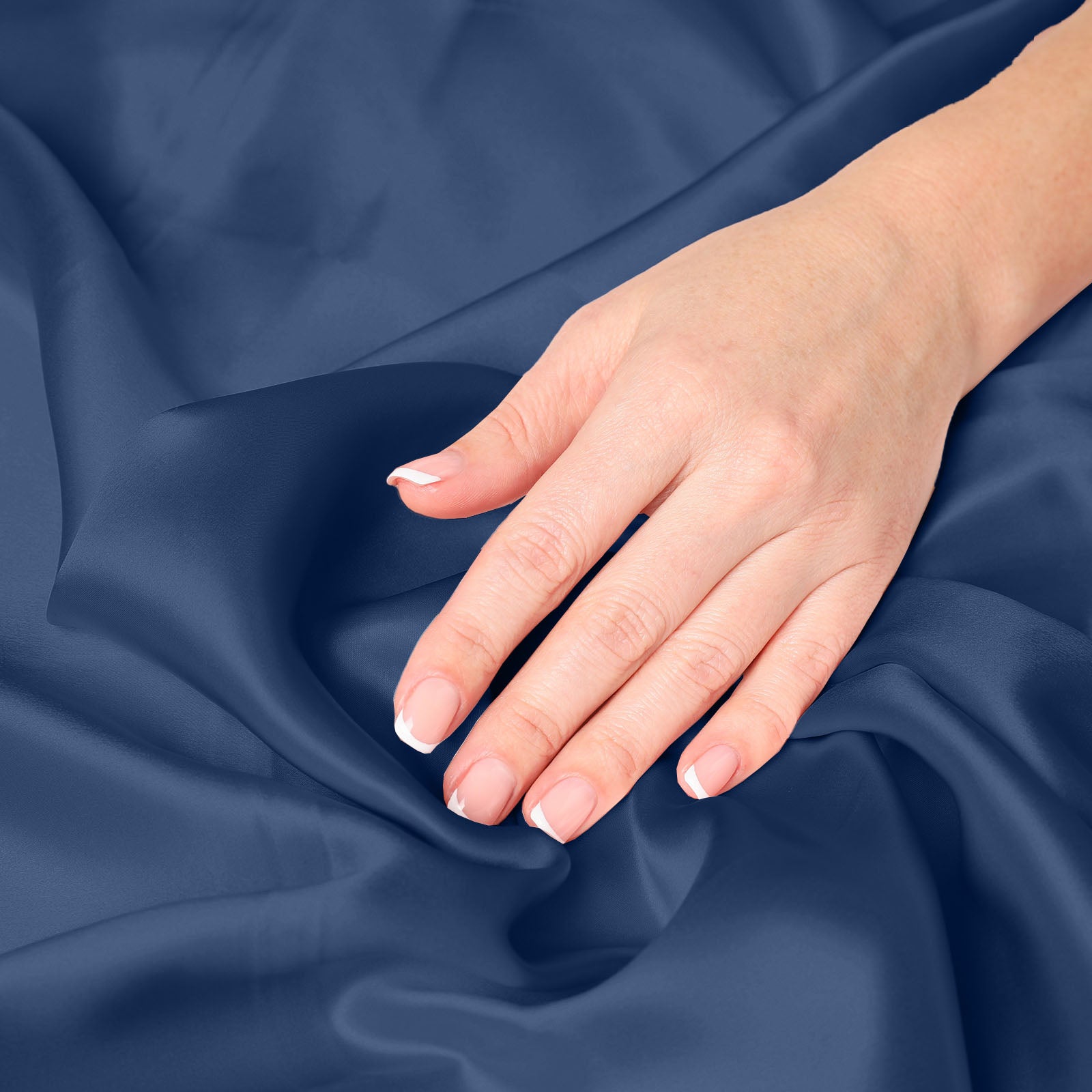 Pure Silk Pillow Case by Royal Comfort-Navy-1927503852635033606