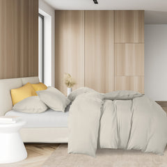 Royal Comfort 1000TC Cotton Blend Quilt Cover Sets Queen - Pebble-1927503859505303554