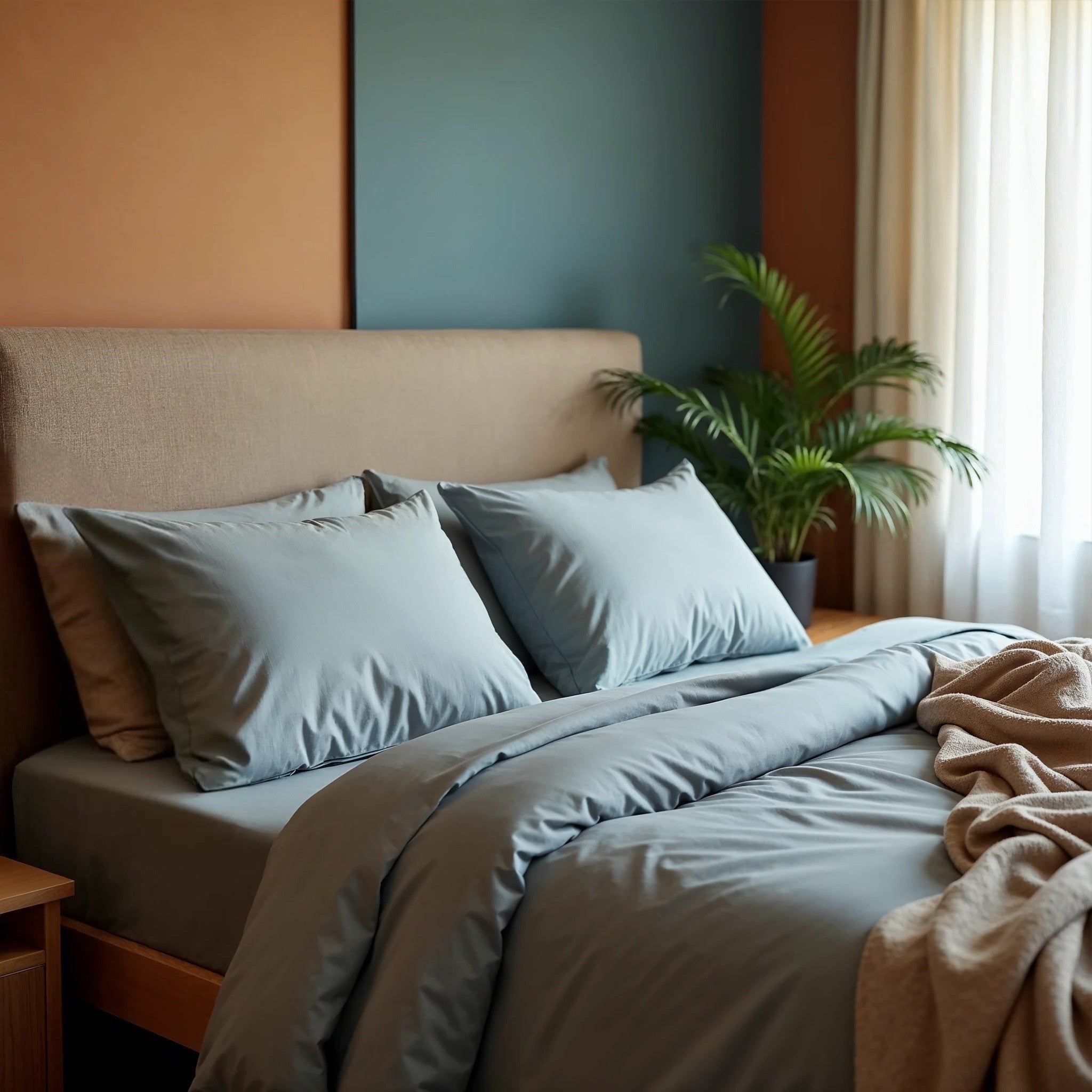 Royal Comfort 1000TC Cotton Blend Quilt Cover Sets King - Charcoal-1927503859673075713