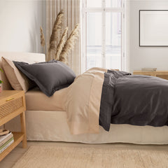 Royal Comfort - Balmain 1000TC Bamboo cotton Quilt Cover Sets (King) - Pewter-1927503861438877698