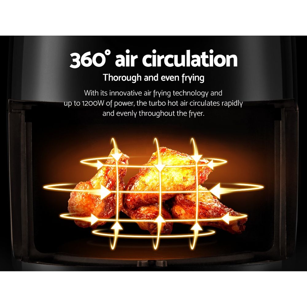 Devanti Air Fryer 2.5L Knob Fryers Free Delivery