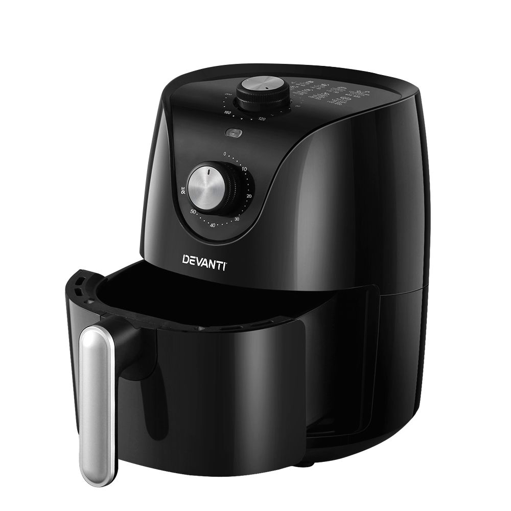 Devanti Air Fryer 2.5L Knob Fryers Free Delivery