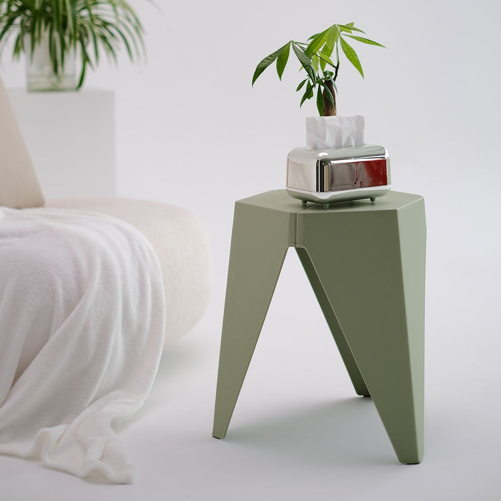 Artiss 4 Piece Puzzle Stool Bar Stools Stackable Green