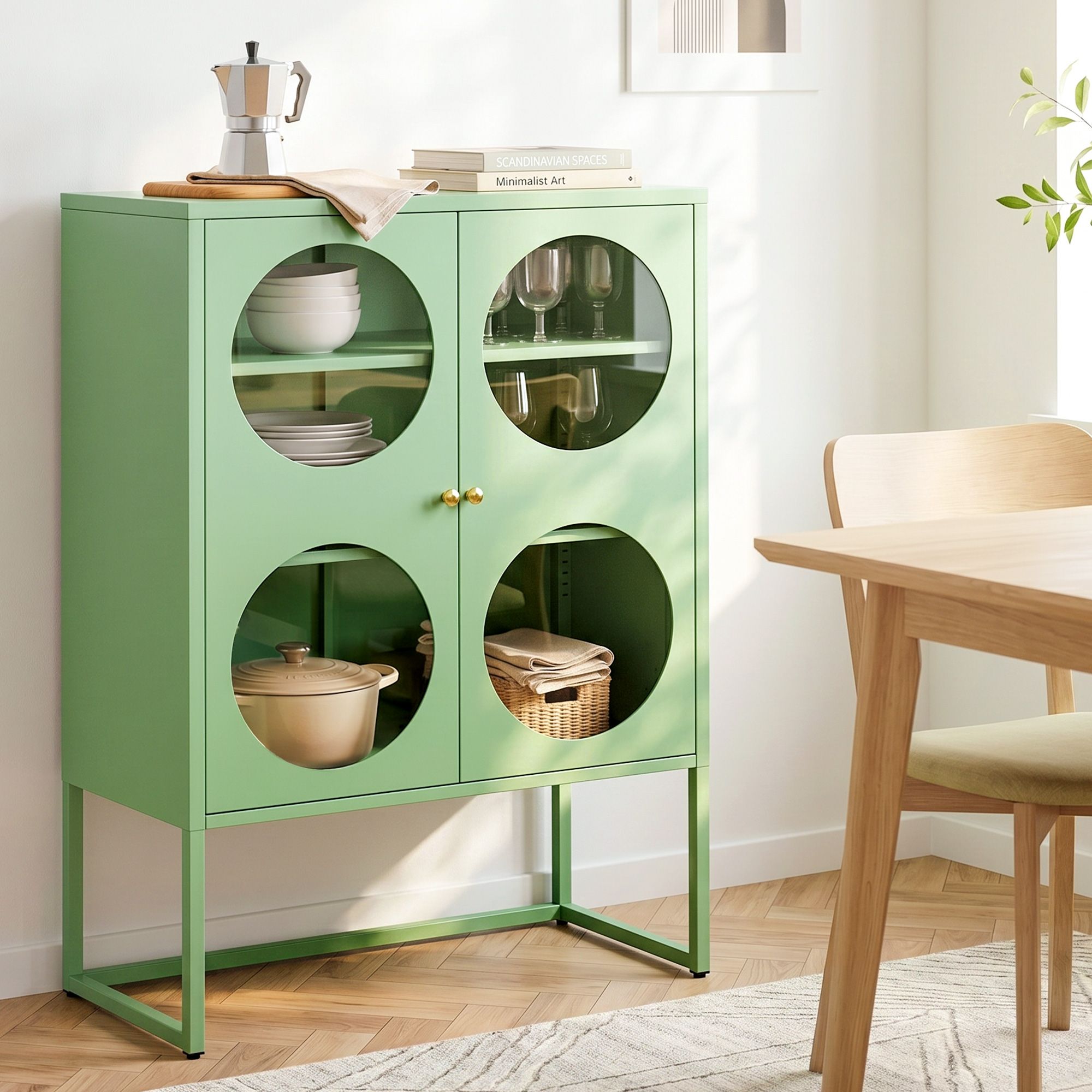 Artiss Buffet Sideboard Metal Cabinet - ELLA Green