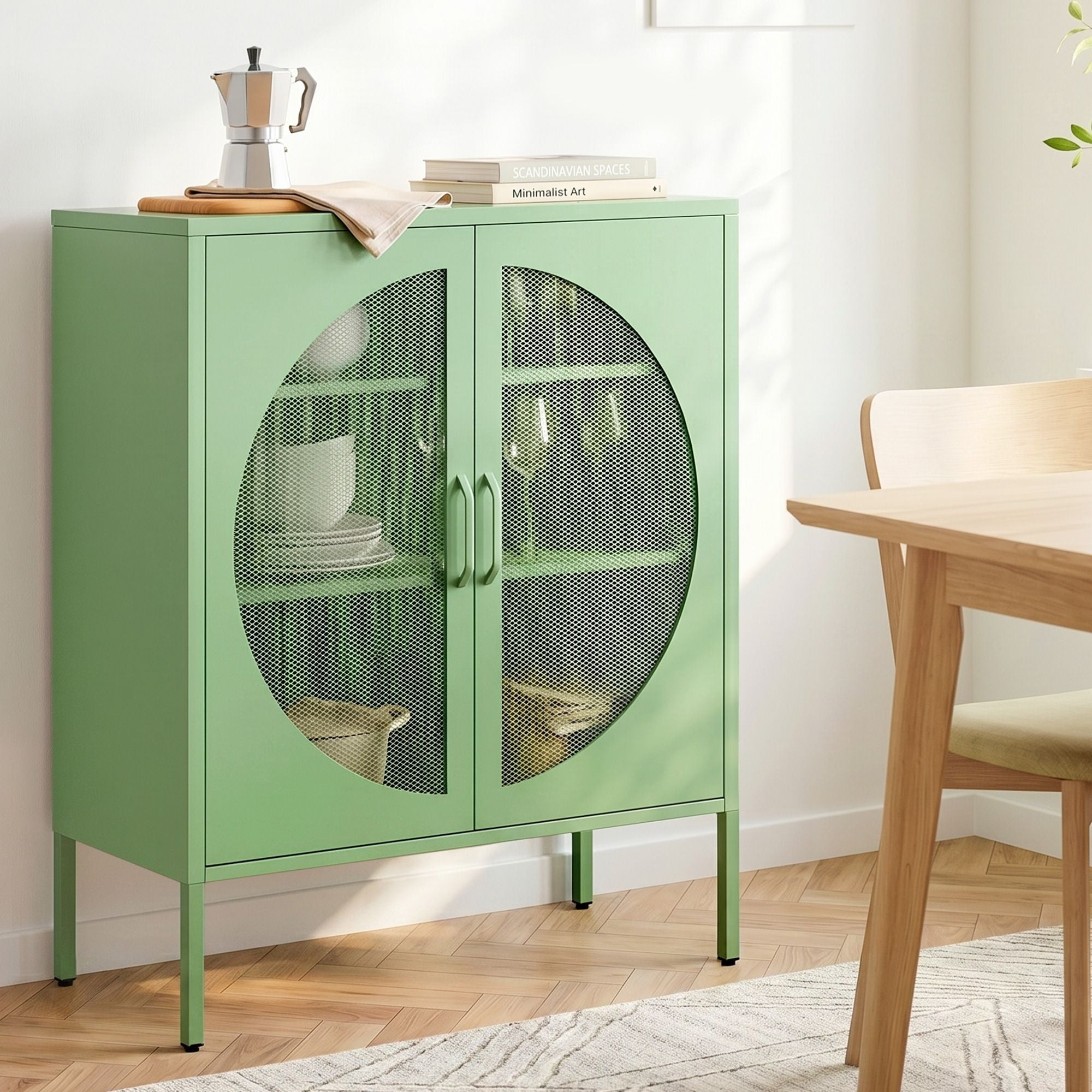Artiss Buffet Sideboard Metal Cabinet - ELSA Green
