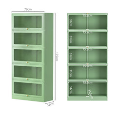Artiss 2x Buffet Sideboard Cabinet Storage Cupboard Mesh Doors Metal ELIA Green