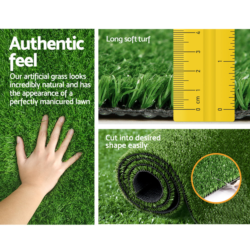 Prime Turf Artificial Grass 1mx10m 17mm Synthetic Fake Lawn Turf Plant Plastic