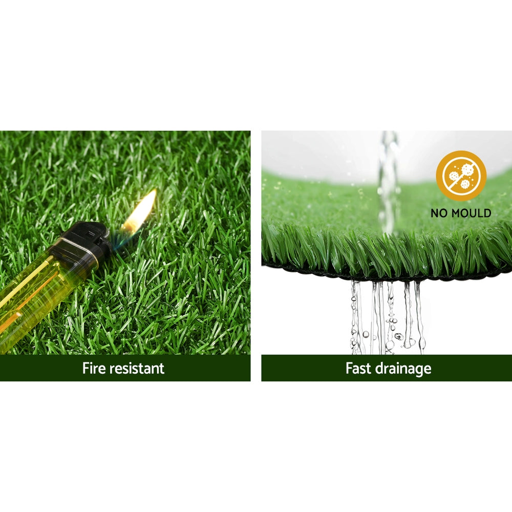 Prime Turf Artificial Grass 2mx5m 17mm Synthetic Fake Lawn Turf Plant Plastic