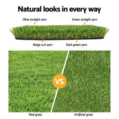 Prime Turf Artificial Grass 30mm 1mx10m Synthetic Fake Lawn Turf Plastic Plant