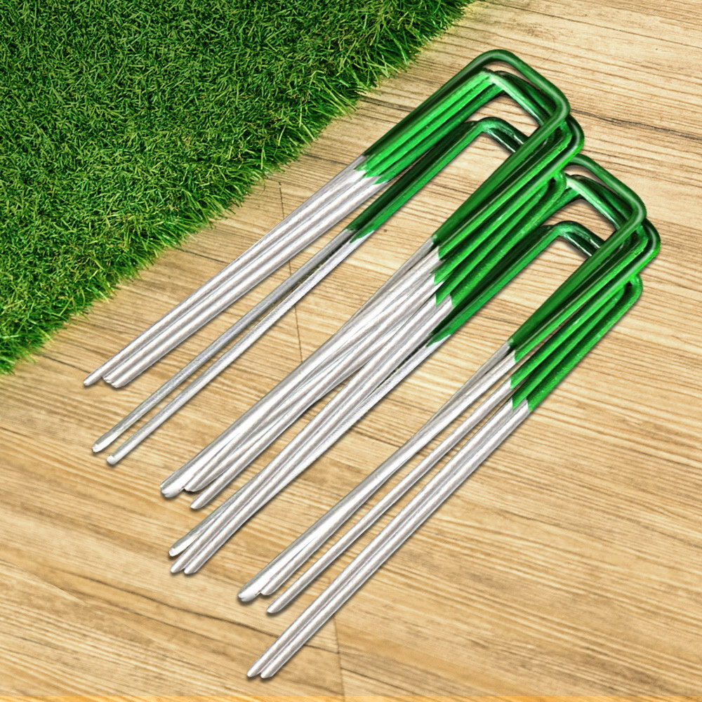 Prime Turf Artificial Grass 50 Piece Synthetic Pins Fake Lawn Turf Weed Mat Pegs Joining Tape