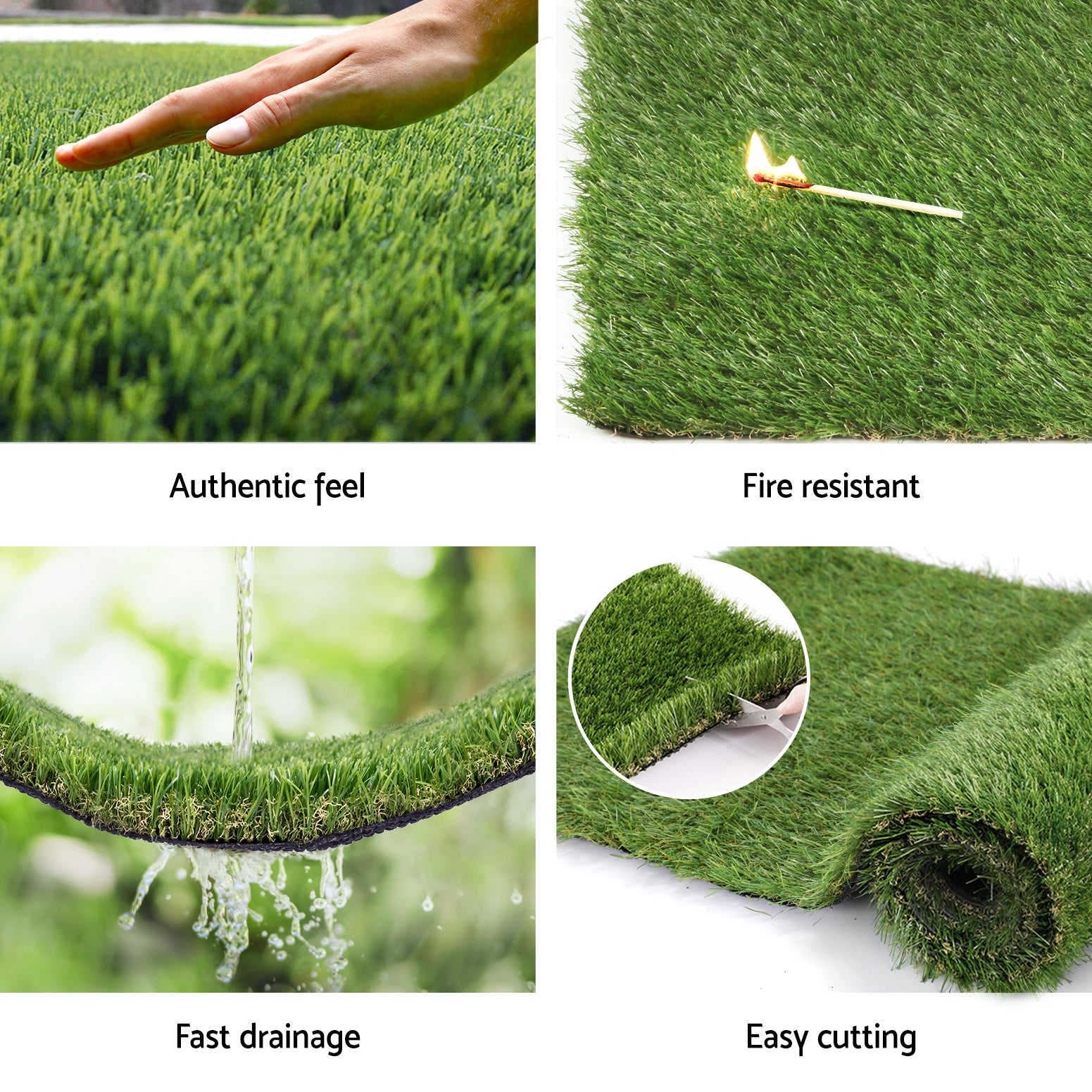 Prime Turf Artificial Grass 30mm 2mx5m 50SQM Synthetic Fake Lawn Turf Plastic