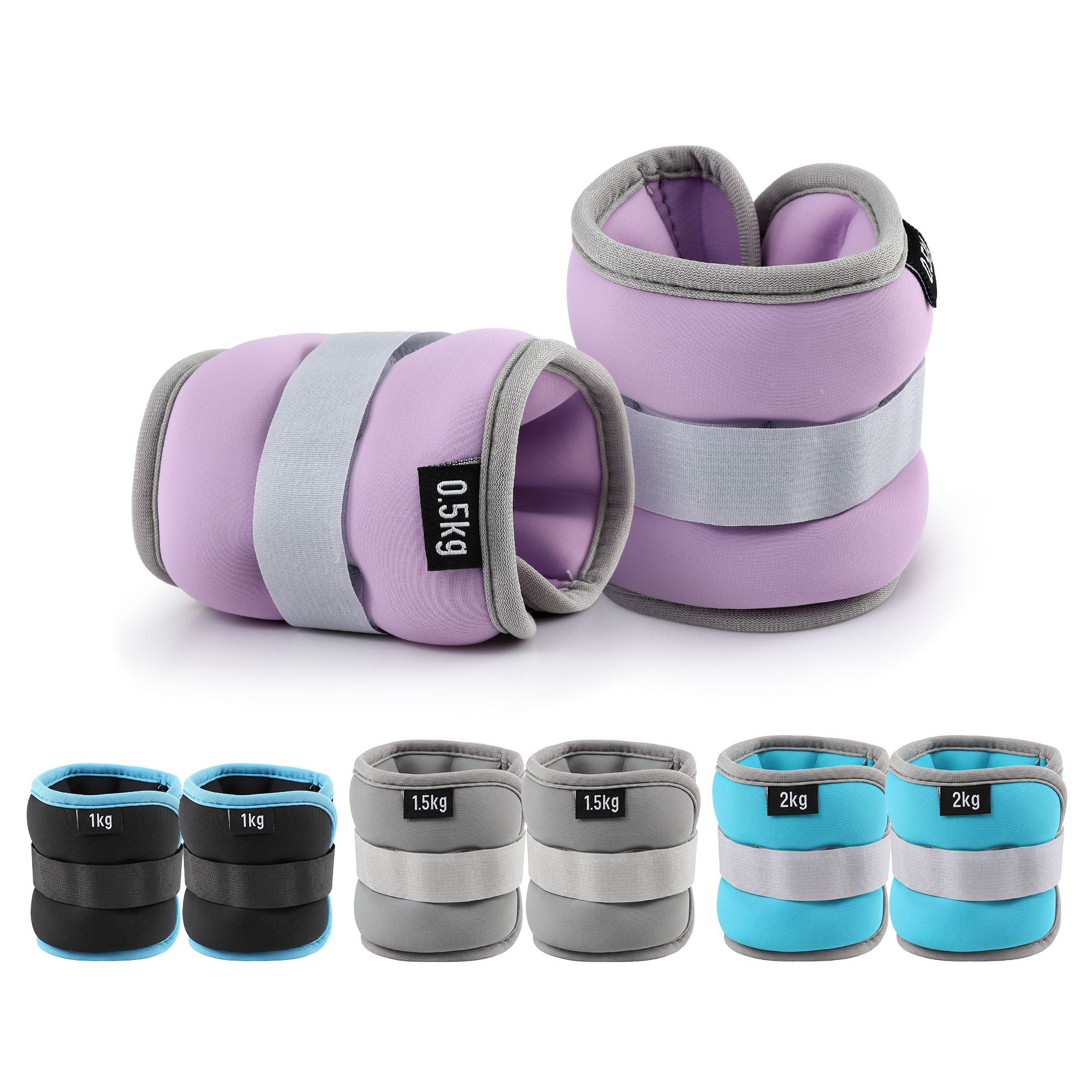 Everfit Ankle Wrist Weights for Women & Men, 4 Colors Set with 1 2 3 4kg