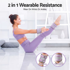 Everfit Ankle Wrist Weights for Women & Men, 4 Colors Set with 1 2 3 4kg