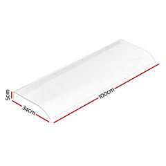 Instahut Window Door Awning 0.4mx1m Transparent