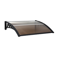 Instahut Window Door Awning 0.8mx1m Brown Free Delivery