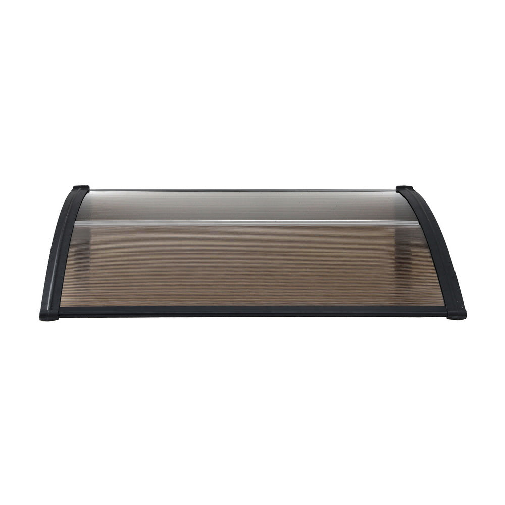 Instahut Window Door Awning 0.8mx1m Brown Free Delivery