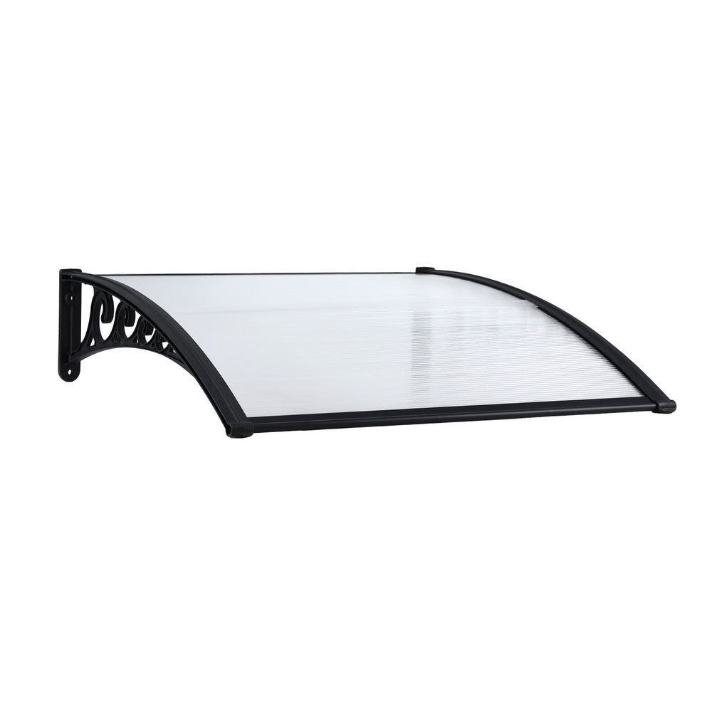 Instahut Window Door Awning 0.8mx1m Transparent Free Delivery