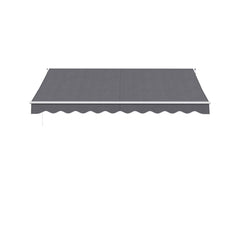 Instahut Retractable Folding Arm Awning Motorised Sunshade 3.5M X 3M Grey
