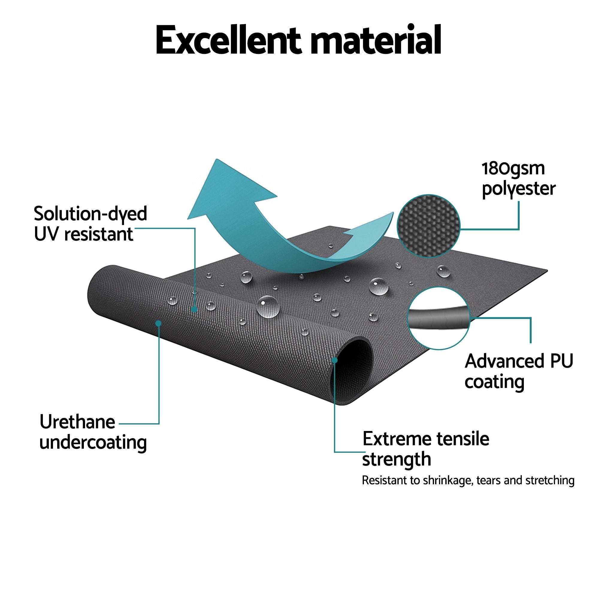Instahut 2X3.5M Side Awning Retractable Privacy Screen Outdoor Sun Shade Grey