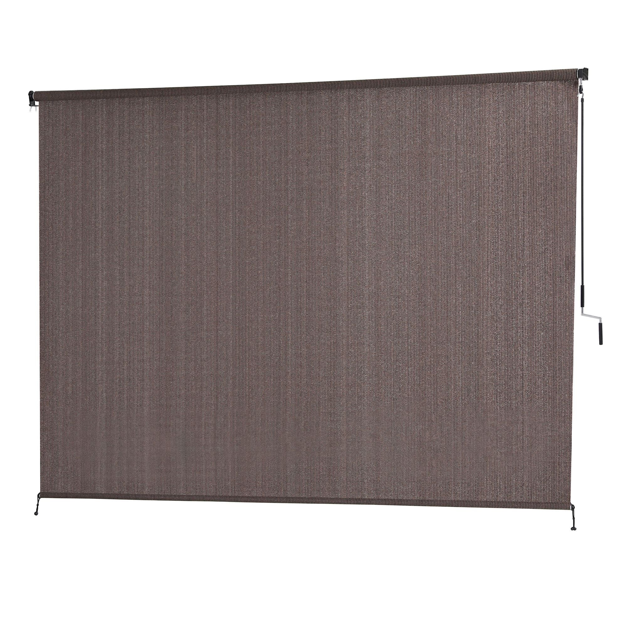 Instahut 3X2.5M Outdoor Blinds Awning Roll Down Retractable Knit Fabric Outdoor