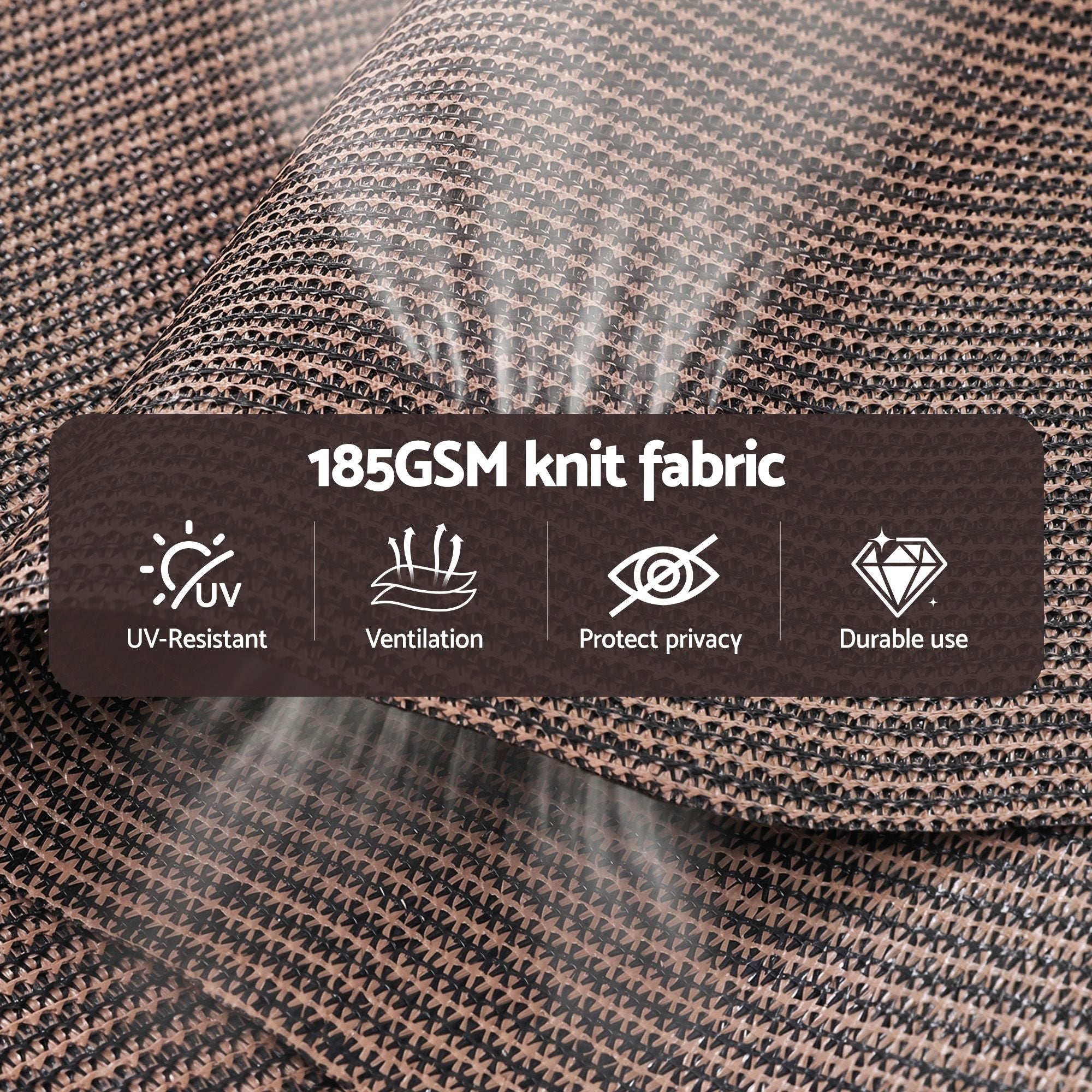 Instahut 3X2.5M Outdoor Blinds Awning Roll Down Retractable Knit Fabric Outdoor